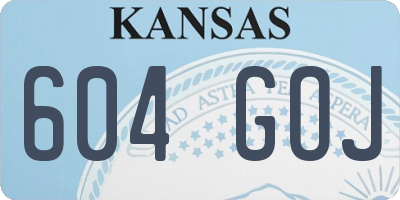 KS license plate 604GOJ