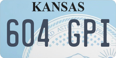 KS license plate 604GPI