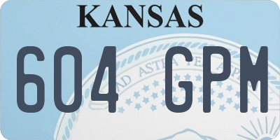 KS license plate 604GPM