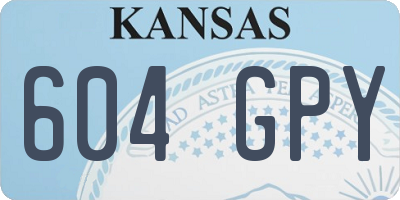 KS license plate 604GPY