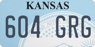 KS license plate 604GRG