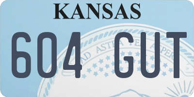 KS license plate 604GUT