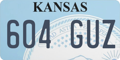KS license plate 604GUZ