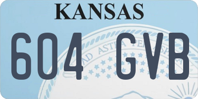 KS license plate 604GVB