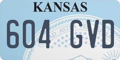 KS license plate 604GVD