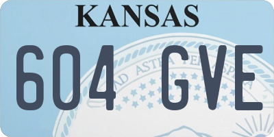 KS license plate 604GVE