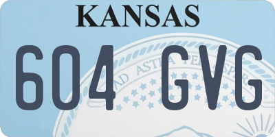 KS license plate 604GVG