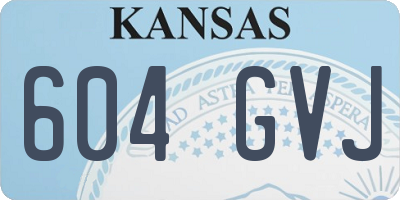 KS license plate 604GVJ