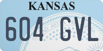 KS license plate 604GVL