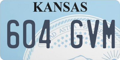 KS license plate 604GVM