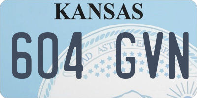 KS license plate 604GVN