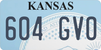 KS license plate 604GVO