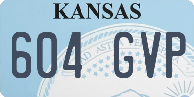 KS license plate 604GVP