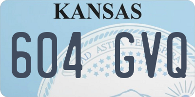 KS license plate 604GVQ