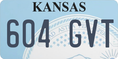 KS license plate 604GVT