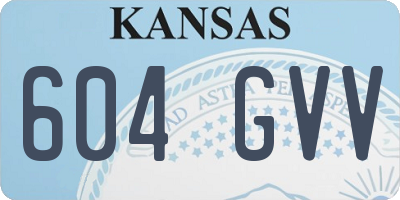 KS license plate 604GVV
