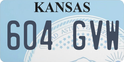 KS license plate 604GVW