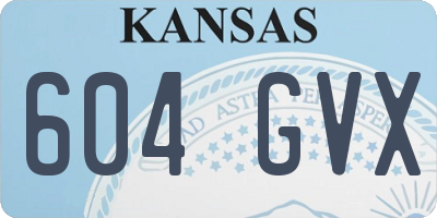 KS license plate 604GVX