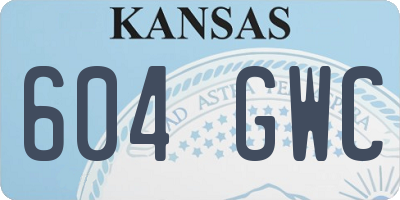 KS license plate 604GWC