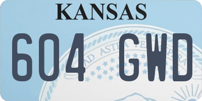 KS license plate 604GWD