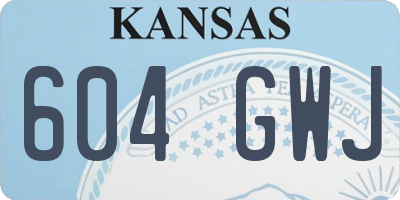 KS license plate 604GWJ