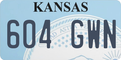 KS license plate 604GWN