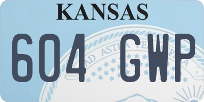 KS license plate 604GWP