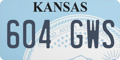 KS license plate 604GWS