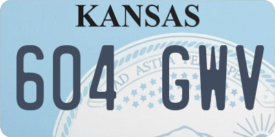 KS license plate 604GWV