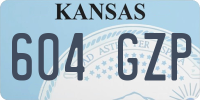 KS license plate 604GZP