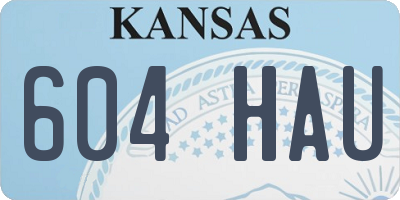 KS license plate 604HAU