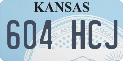 KS license plate 604HCJ