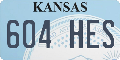 KS license plate 604HES