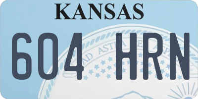 KS license plate 604HRN