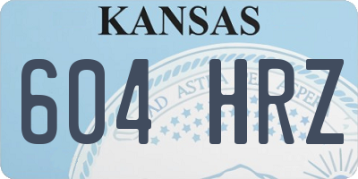 KS license plate 604HRZ