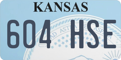 KS license plate 604HSE