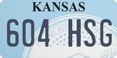 KS license plate 604HSG