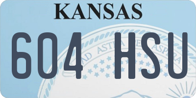 KS license plate 604HSU