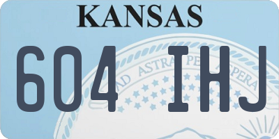 KS license plate 604IHJ