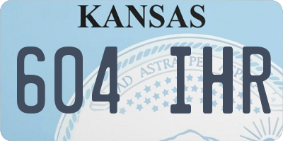 KS license plate 604IHR