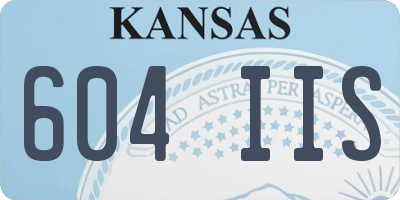 KS license plate 604IIS