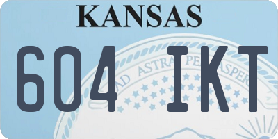 KS license plate 604IKT