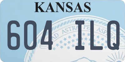 KS license plate 604ILQ