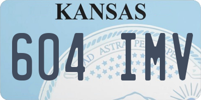 KS license plate 604IMV