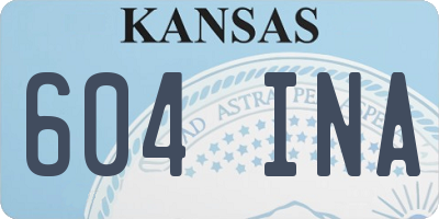 KS license plate 604INA