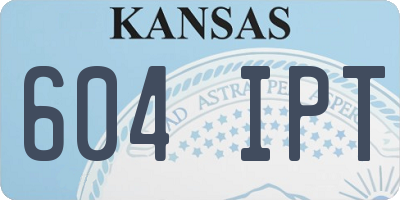 KS license plate 604IPT