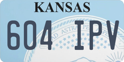 KS license plate 604IPV