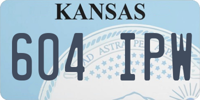 KS license plate 604IPW