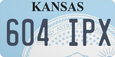 KS license plate 604IPX