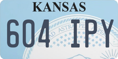 KS license plate 604IPY
